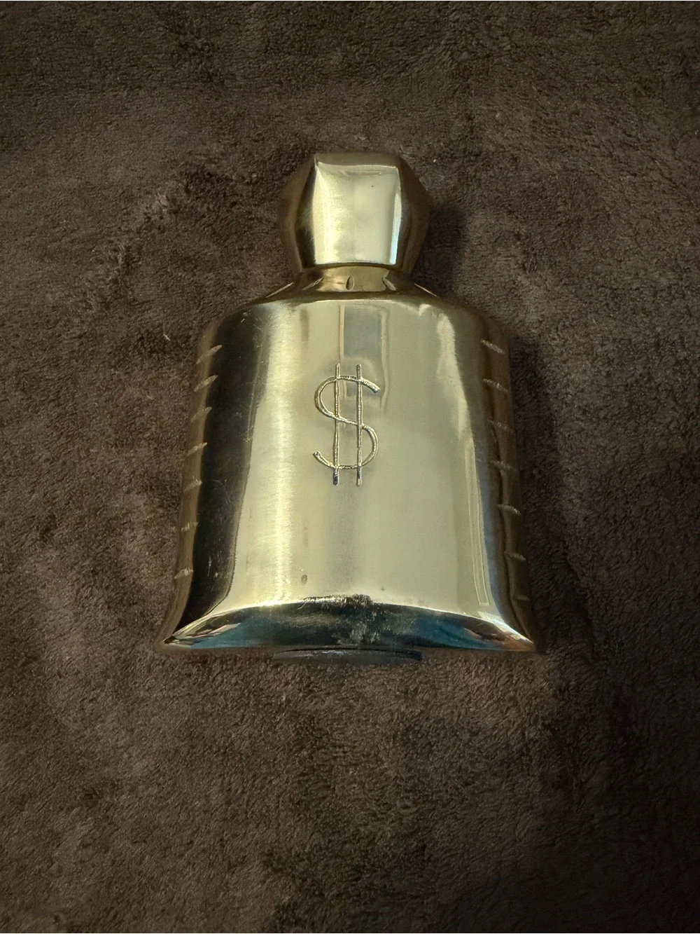 Shiny Gold Money Bag Accent Bank